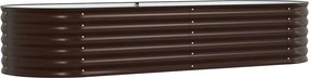 vidaXL Emelt Ágy Barna 240 x 80 x 44 cm Acél