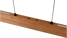 Natúr színű LED függőlámpa fa búrával Edgewood – Trio