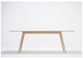 Stafa tömör tölgyfa étkezőasztal, 220 x 90 cm - Gazzda