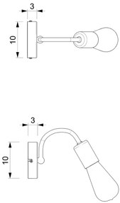 Fali lámpa DOW 1xE27/60W/230V
