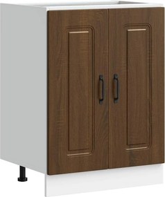 vidaXL Mosogató sljzat szekrény Kalmar barna tölgy 60x46x81,5 cm