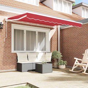 Behúzható napellenző Piros 350x200 cm szövet