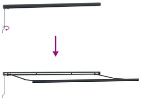 Kézi behúzható napellenző Antracit 450x300 cm