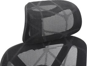 Irodai szék, sötétszürke/fekete, teherbírás 150 kg, VILMER