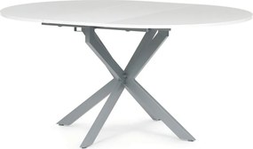 Jídelní stůl rozkládací 120-160x120 cm, melamin, bílá, DT-I1120 WT