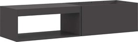 vidaXL Tűzrakó Fekete 160 x 45 x 35 cm Acél