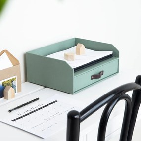 Zöld karton fiókos-dokumentumokhoz rendszerező Walter Canvas Paper Laminate – Bigso