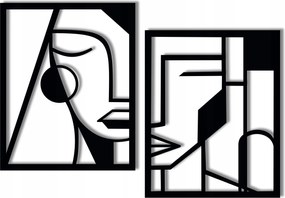 Fali dekoráció Geometrikus Arcok 70cm Áttört XL modern