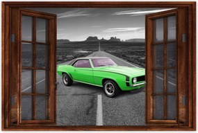 Poszterek 60x40 Zöld autó autópálya