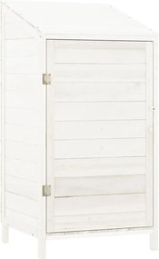 vidaXL fehér tömör fenyőfa kerti fészer 55 x 52 x 112 cm