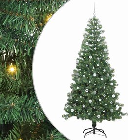 vidaXL Karácsonyfa 300 LED-del állvánnyal Zöld 240 cm PVC