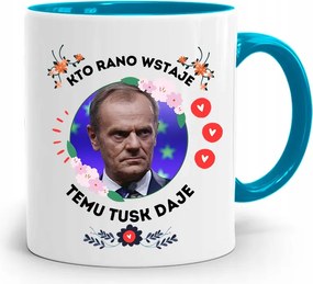 Donald Tusk Kék Bögre Platform Ajándék fényképes nyomtatással