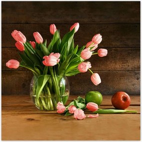 Poszterek 30x30 Piros tulipánok