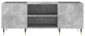 betonszürke szerelt fa hanglemezszekrény 121x38x48 cm
