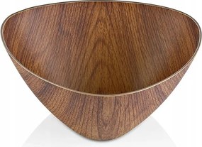 Saláta tálaló műanyag háromszög alakú faszerű 20cm