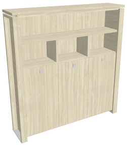 Verno+ magas gardrób 200 x 46 x 210 cm, polccal, akác