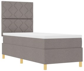 Box Spring Ágy Matraccal &amp; LED Topszínű 80x200 cm Szövet