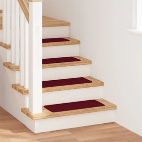 Lépcsőszőnyegek Latex Háttal Bordeaux 25x60 cm