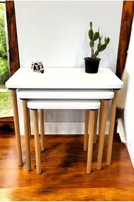 Dohányzóasztal, fehér, 60 cm – Peka0015-S