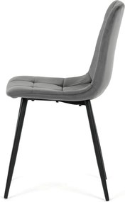 CT-V5081 GREY4 szürke bársony étkezőszék