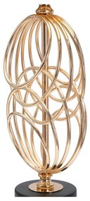 Fekete-aranyszínű asztali lámpa textil búrával (magasság 58,5 cm) Circly – Mauro Ferretti