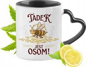 Tádé Bögre Fekete Szív Alakú Füllel Ajándék Nyomtatott