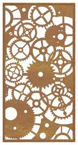 Fogaskerék mintás corten acél kerti faldísz 105 x 55 cm