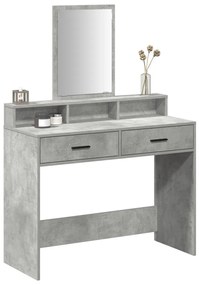 Sminkasztal Fiókokkal Beton Szürke 100x41x140 cm