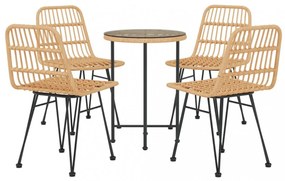 5 részes polyrattan kerti étkezőgarnitúra