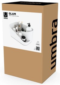 Fehér műanyag fürdőszobai rendszerező kozmetikumokhoz Glam – Umbra