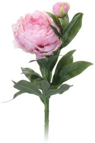 Művirág Peony, 17x17x61 cm, poliészter,  világos rózsaszín