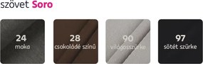 Sarokülőgarnitúra, szürke-bézs taupe, jobbos, FABIA