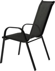 Rakásolható szék, sötétszürke/fekete, ALDERA