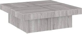 vidaXL szürke sonoma színű szerelt fa dohányzóasztal 90 x 90 x 28 cm
