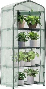Kerti Üvegház Négy Polccal 69 X 49 X H160cm *0426