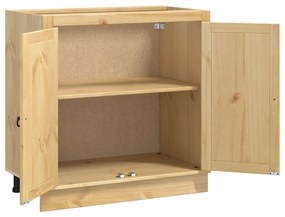 Cabinet polcokkal tárolóval Méz 80 x 46 x 81,5 cm Tömör fenyőfa