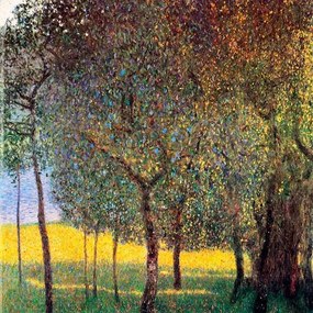 Klimt - Gyümölcsfák üvegkép, falikép