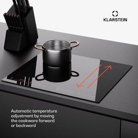Klarstein Masterzone 60 Flex, indukciós főzőlap, max. 9600 W, beépített, 4 Flex zóna, ThermoBoost technológia, Smart Flex