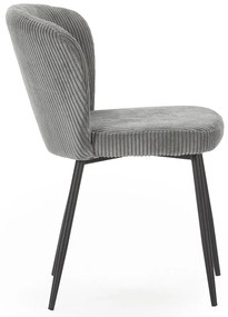 Szürke kordbársony étkezőszék szett 4 db-os Megan – Marckeric