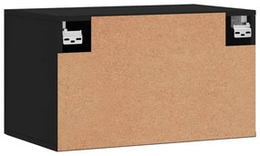 fekete szerelt fa faliszekrény 60 x 36,5 x 35 cm