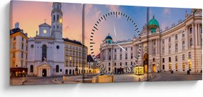 Kép - Austria, Vienna (órával) (90x30 cm)