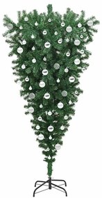 Felfordított Műfenyő Előtelepített Karácsonyi Fa Labdával Szett