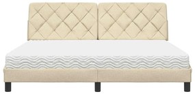 ágy matraccal krém 180x200 cm szövet