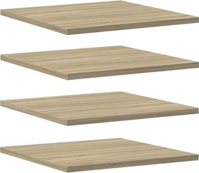 vidaXL 4 db sonoma-tölgy színű forgácslap könyvespolc 40 x 40 x 1,5 cm