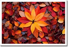 Poszter keretben 60x40 Őszi színes levelek