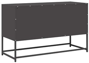 fekete hidegen hengerelt acél TV-szekrény 100,5x39x60,5 cm