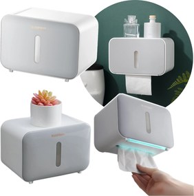 Wc-papír Tartó Falra Elegáns Szürke-fehér Nyitható