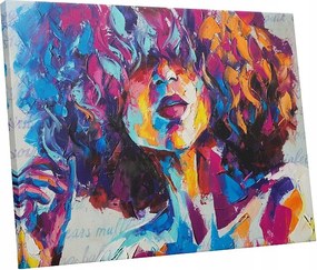 Modern Festmény Női Portré Festett 40X30