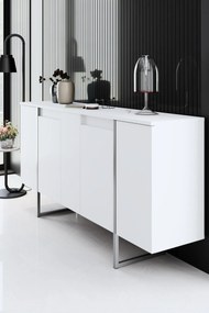 Konzolasztal Luxe - White, Silver