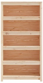 tömör fenyőfa könyvszekrény 80x35x154 cm